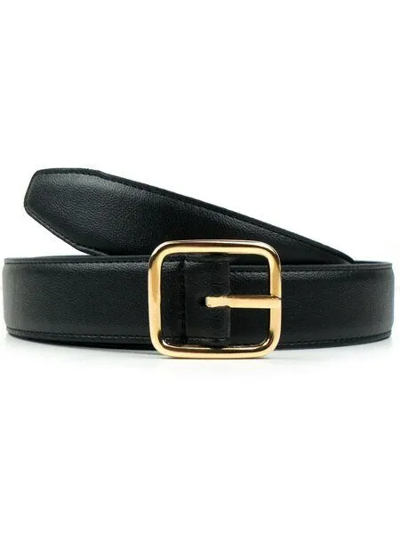 Will's Vegan Shop Will's Vegan Shop Geometrischer Gürtel, 3 cm Gold Damen, Dunkelbraun, – Produktbild 2 von 3