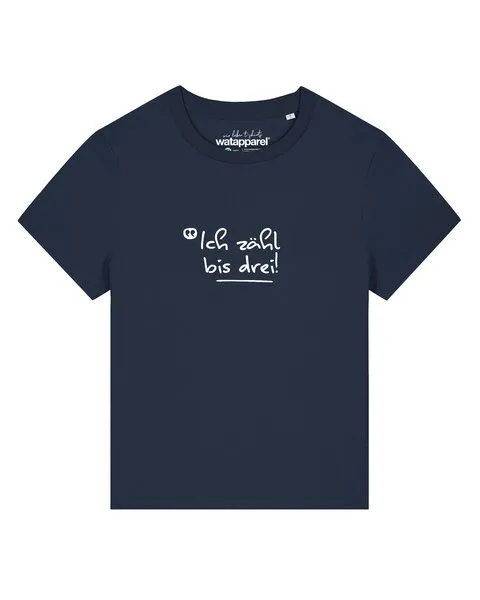watapparel watapparel T-Shirt Frauen Ich zähl bis drei, French navy, – Produktbild 1 von 2