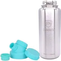 JN JuNiki's JN JuNiki's JuNiki`s isolierte Edelstahl Trinkflasche 1 Liter mit Double Neck Deckel, Türkis, – Produktbild 1 von 1