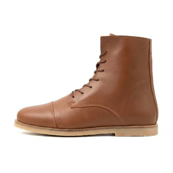 SORBAS SORBAS '89 Leder Schnürstiefel Boots, Braun, – Produktbild 1 von 5