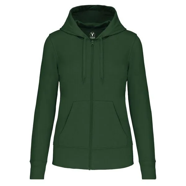 YTWOO YTWOO Nachhaltiges Basic Kapuzensweatshirt für Damen aus Nachhaltigen Materlialien, Waldgrün, – Produktbild 1 von 3