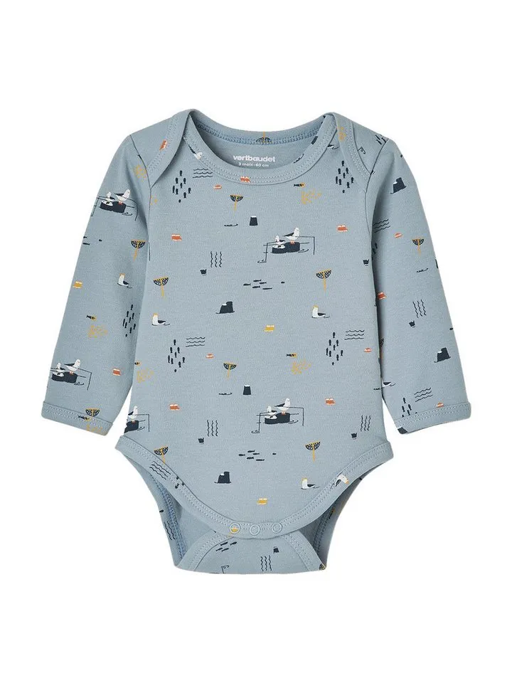 Vertbaudet Vertbaudet Body Baby Langarm-Bodys 5er-Pack, Schlupfform, Gelb, – Produktbild 2 von 4