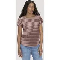 hessnatur hessnatur Light Slub Streifen T-Shirt Relaxed aus reiner Bio-Baumwolle, Rosé, – Produktbild 2 von 5