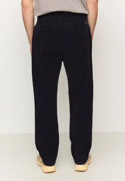 recolution Herren Cord Chino mit Bundfalte aus recycelter Baumwolle und Bio-Baumwolle - OAK CORDUROY - recolution, Dark navy (blau), – Produktbild 3 von 4