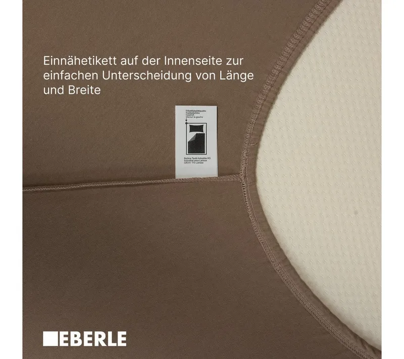 bellana Spannbettlaken bellana deluxe mit Elasthan, Jersey 230 g/m², Premium-Qualität, Jersey-Elasthan, Gummizug: rundum, (1 Stück), mit 5% Elasthan, für Matratzen bis 35cm Höhe, bügelfrei, faltenfrei, Grau, – Produktbild 4 von 5