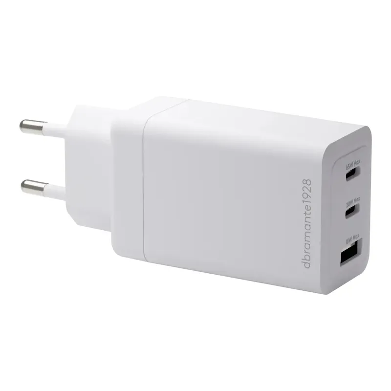 dbramante1928 dbramante1928 Re-charge Ladegerät 2x USB-C 65 W und USB-A 18 W - Weiß, Weiß, – Produktbild 1 von 1