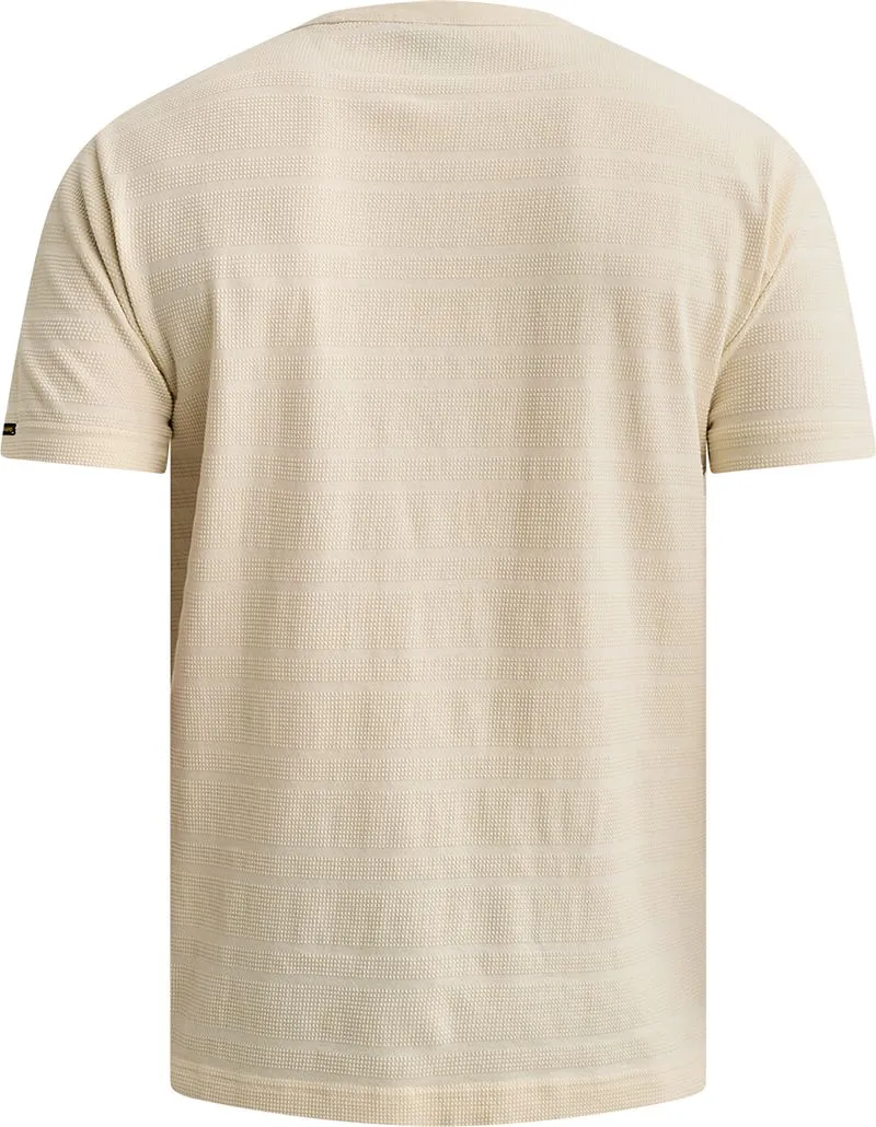 PME Legend PME Legend Knitted Waffle T-Shirt Bone White, Wollweiß, – Produktbild 2 von 4