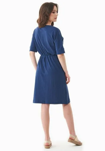 ORGANICATION ORGANICATION Jerseykleid aus Bio-Baumwolle und Leinen, Blau(navy), – Produktbild 4 von 4