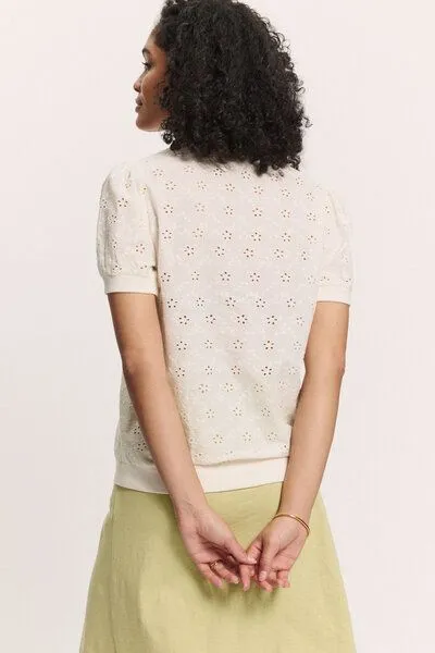 Tranquillo Tranquillo Bluse Leeaa aus Bio-Baumwolle - white / 40 – Produktbild 6 von 6