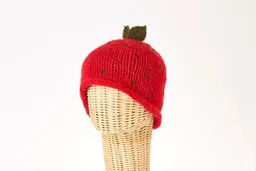 short'n'pietz short'n'pietz Schurwollmütze Erdbeere, handgestrickt – Produktbild 1 von 1