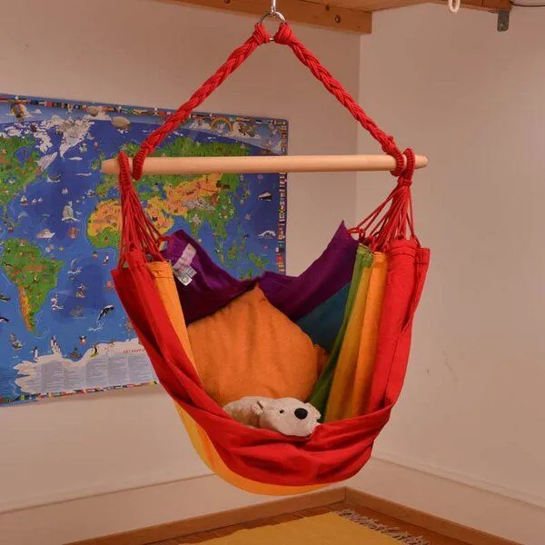 HängemattenGlück HängemattenGlück Anjo, Hängesitz für Kinder aus Bio-Baumwolle, Rainbow, – Produktbild 2 von 6
