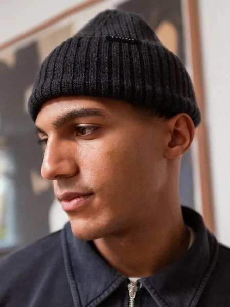 Rotholz Rotholz Mütze - Classic Ribbed Beanie - aus Wolle, Warm anthracite (grau), – Produktbild 1 von 4