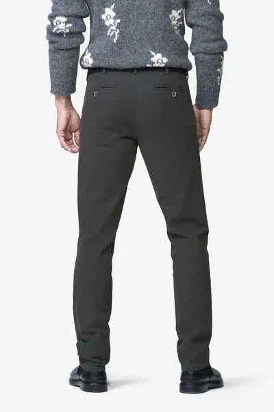 Meyer Meyer Chino in Mikro Struktur, Grau (anthrazit), – Produktbild 3 von 4