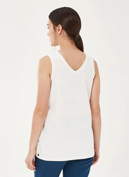 ORGANICATION ORGANICATION Top aus Bio-Baumwolle in Jacquard Jersey, White, – Produktbild 4 von 4