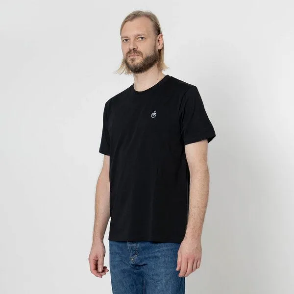 Fyngers Fyngers Unisex T-Shirt aus Biobaumwolle - Modell F*CK YOU mit gestickter Veredelung, Schwarz, – Produktbild 3 von 4