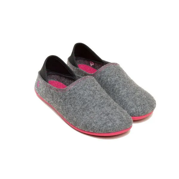 Gottstein Gottstein Wool Slip-On Pantoffel, Grau(grey/raspberry), – Produktbild 1 von 4