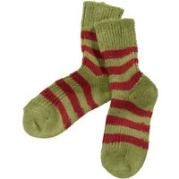 hirsch natur Kinder Socken Bio-Schurwolle maigrün-geringelt Gr.18-20, Grün, mehrfarbig, – Produktbild 1 von 1