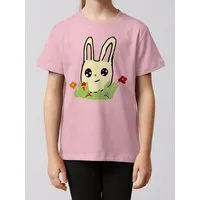 watabout kids watabout.kids T-Shirt Kinder Osterhase mit Blumen, Cotton pink, – Produktbild 1 von 1