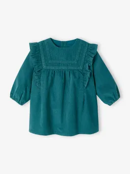 Vertbaudet Vertbaudet Baby Kleid aus Feincord pfauen – Produktbild 1 von 1