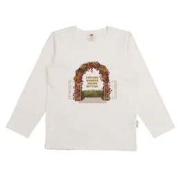 Walkiddy Walkiddy Kinder Langarmshirt GOTS zertifiziert, Bio-Baumwolle, cremeweiß, Regenbogen-Print „Secret Garden“ – Produktbild 1 von 1