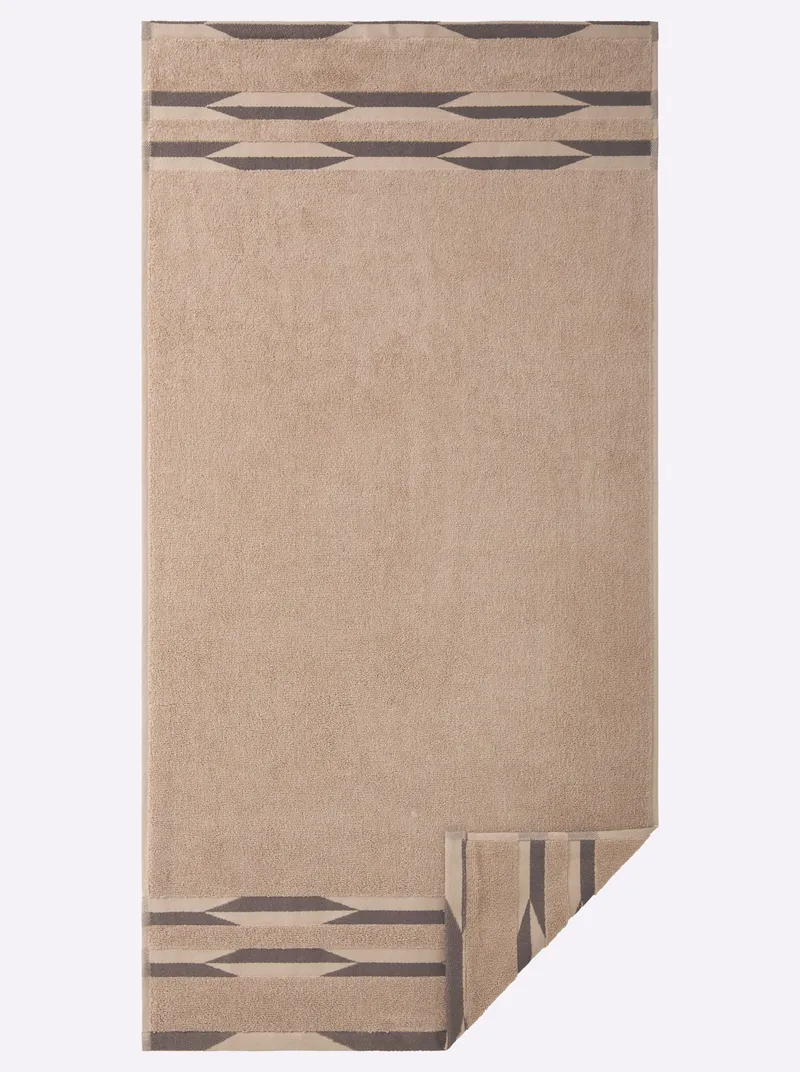 wäschepur Handtuch beige, Beige, – Produktbild 1 von 3