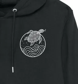 vis wear vis wear Schildkröte zwischen Ozean und Wellen - Unisex Premium Hoodie – Produktbild 1 von 1