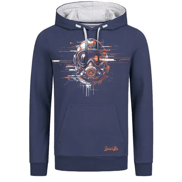 Lexi&Bö Lexi&Bö Dive Helmet Hoodie Herren, Blau, – Produktbild 1 von 2