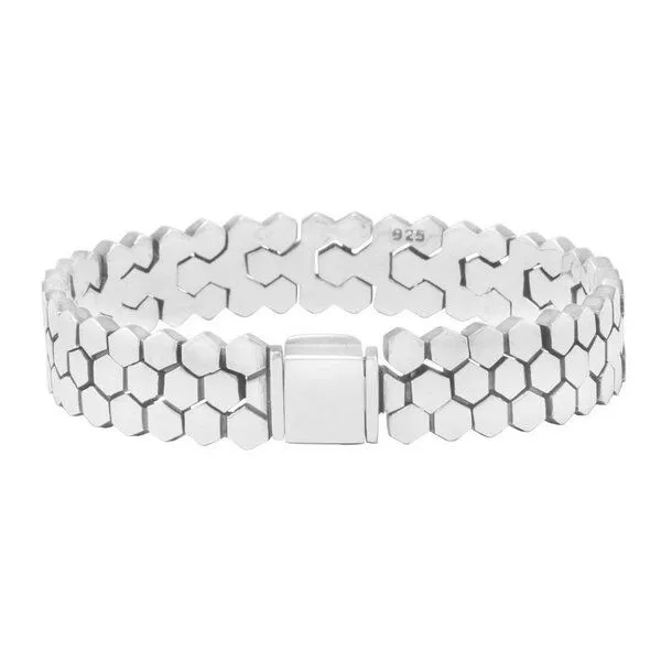 pakilia pakilia Silber Armband Hexagon Fair-Trade und handmade – Produktbild 2 von 2