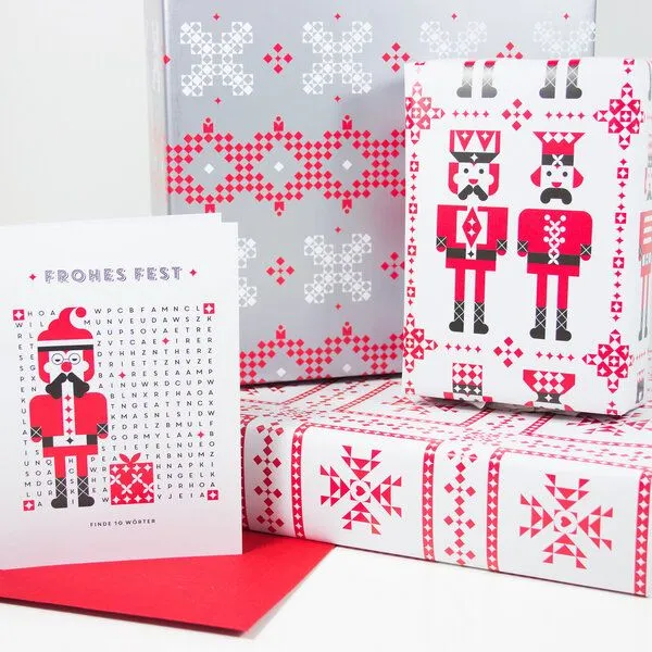 Bow & Hummingbird Bow & Hummingbird Grußkarte Weihnachtsmann – Produktbild 3 von 4