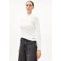 ARMEDANGELS ARMEDANGELS FATIMAARA Damen Ripp-Longsleeve Slim Fit aus Bio-Baumwoll Mix, White, – Produktbild 1 von 1