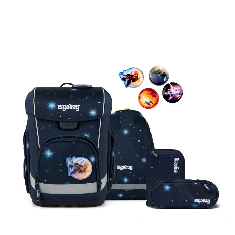 Ergobag Ergobag cubo light Schulranzen, 5-teiliges Set, KoBärnikus Reflex, Blue, – Produktbild 1 von 1