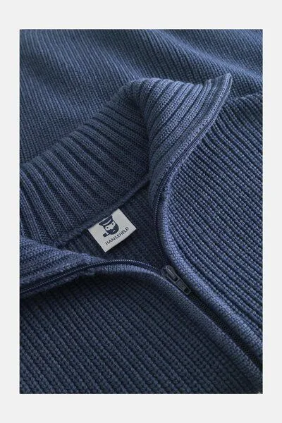 Hanseheld Troyer Hanseheld Merino GOTS Organic kbT Strickpullover Wolle, Jeans-blau, – Produktbild 3 von 3