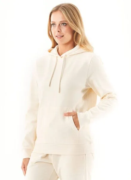ORGANICATION ORGANICATION ESSENTIALS-HARRE-Soft Touch Hoodie aus Bio-Baumwolle, Weiß(off white), – Produktbild 3 von 4