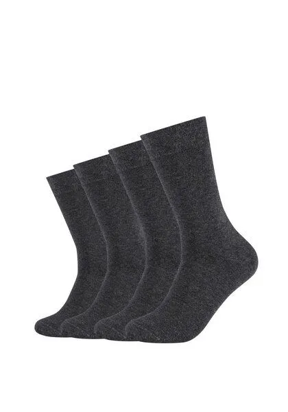 CAMANO camano 4 Paar Premium Socken ohne Gummidruck Biobaumwolle, Anthrazit, – Produktbild 1 von 1