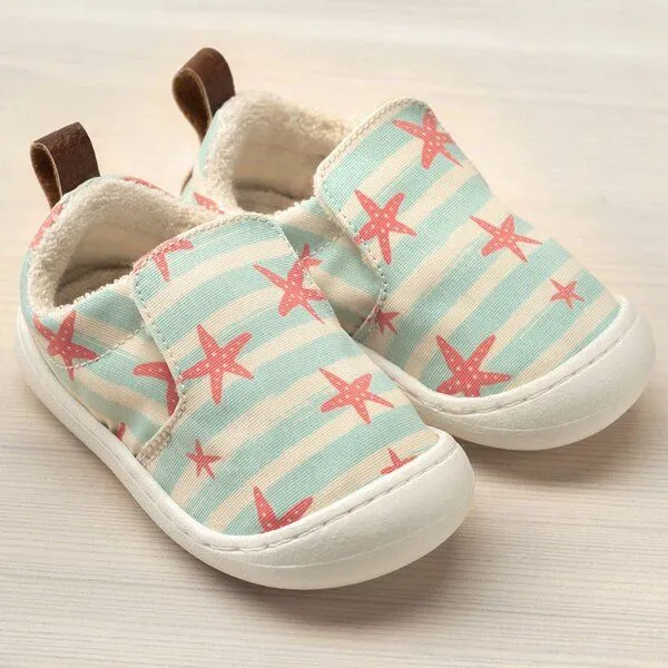 Pololo Pololo Lauflernsneaker "Chico" aus Seaqual Yarn mit Baumwoll-Futter, Größen 20-27, Seesterne, – Produktbild 1 von 4