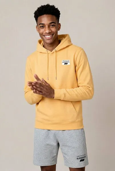 THE FACE OF ELEMENTS The Face of Elements Color Rush - Regular Fit Hoodie aus 100% Bio-Baumwolle, Easy amber (gelb), – Produktbild 3 von 4
