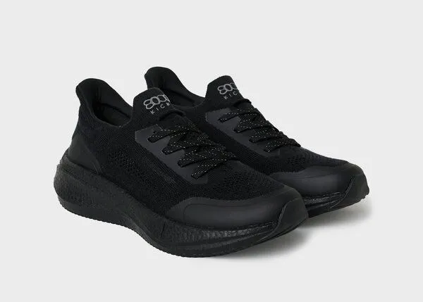 8000Kicks 8000Kicks Laufschuhe Hemp Runners aus Hanf, Komplett schwarz, – Produktbild 2 von 4