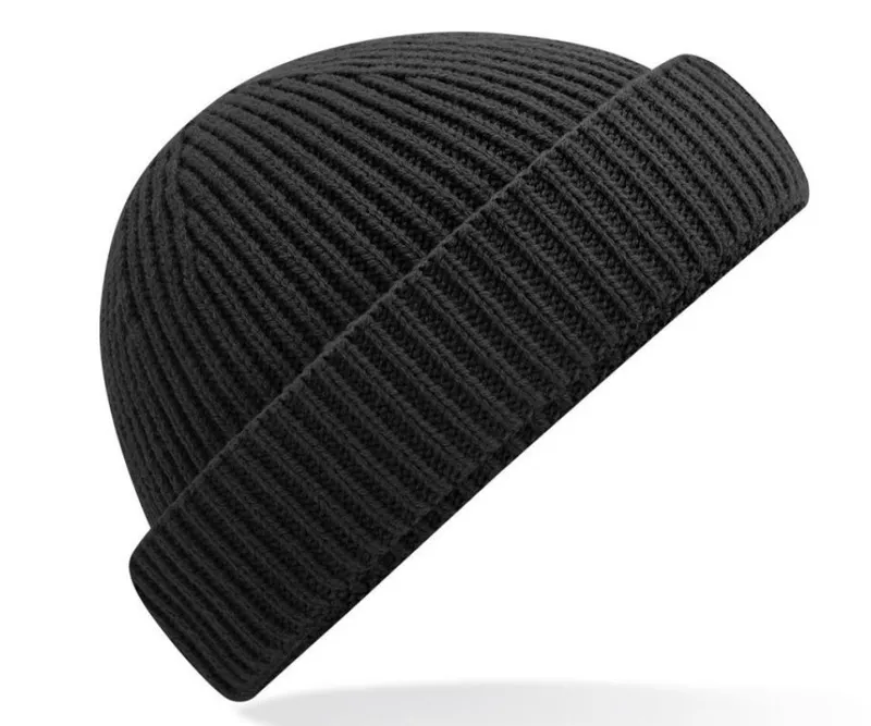 Beechfield Beechfield Strickmütze Fischermütze Herren Strick Mütze Beanie Seemannsmütze Kurz Harbour, Schwarz, – Produktbild 1 von 1