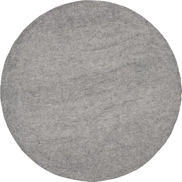 myfelt myfelt Filzteppich rund, 100% reiner Schurwolle, Grau meliert (carl), – Produktbild 1 von 4