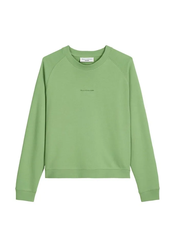 Marc O'Polo DENIM Sweatshirt relaxed fit, aus Organic Cotton, mit Schlitzen an der Seitennaht, Lila, – Produktbild 5 von 5