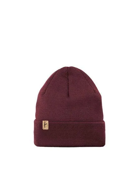 FUXBAU FUXBAU Kinder Merino Kork Beanie, Bordeaux, – Produktbild 2 von 4