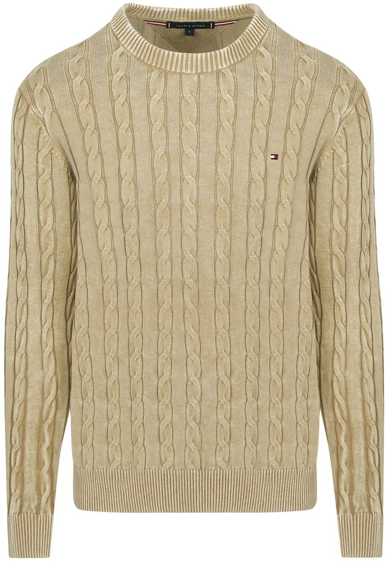Tommy Hilfiger Tommy Hilfiger Pullover Cable Sandalwood - Größe L, Beige, – Produktbild 1 von 5