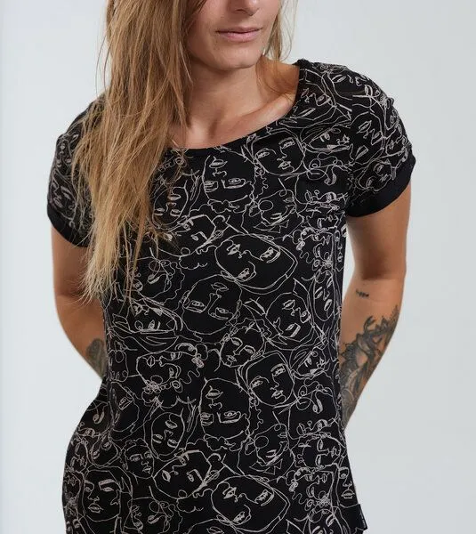 Gary Mash GARY MASH Shirt Taylor Faces aus Bio-Baumwolle, Schwarz, – Produktbild 4 von 4