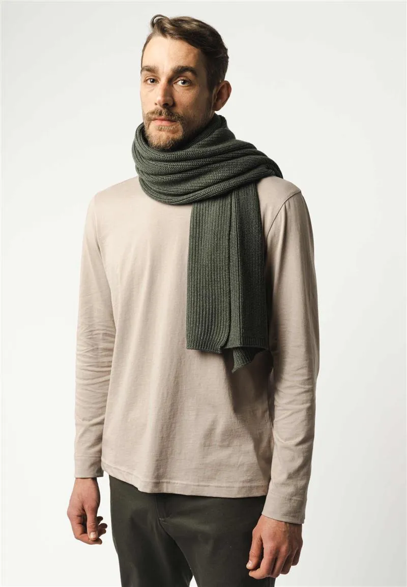MELA MELA Rippstrick Schal Style NAGNA aus 100% Bio-Baumwolle, Seaweed, – Produktbild 3 von 5