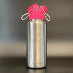 JN JuNiki's JN JuNiki's JuNiki´s® eco line isolierte Edelstahl Trinkflaschen 1000ml Pink/Weiss – Produktbild 1 von 1