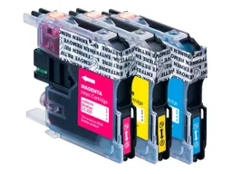 Memo memo Tintenpatronen ersetzt Brother LC-225C/M/Y cyan, magenta, gelb, 3er-Set – Produktbild 1 von 1