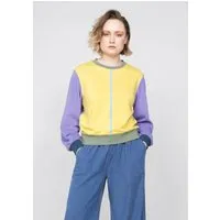 ein garten Studios ein garten Studios Boxy Basic Sweater Color Block, Vanilla blueberry, – Produktbild 1 von 1