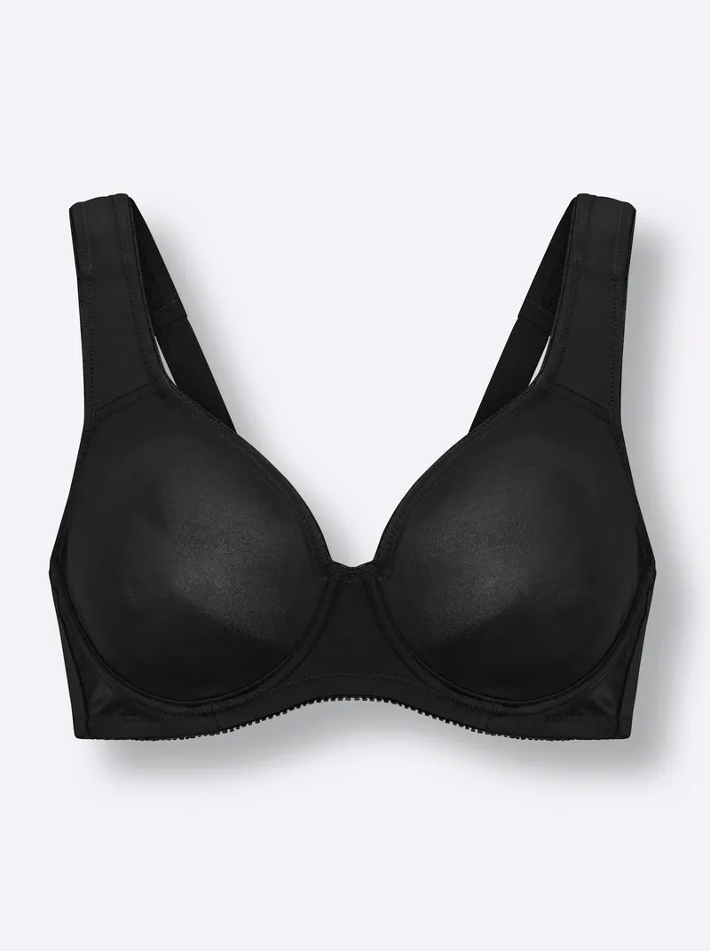 wäschepur Entlastungs-BH mit Bügel schwarz, Schwarz, – Produktbild 1 von 2