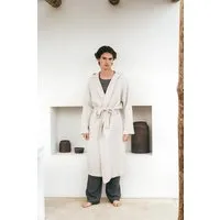 AmourLinen AmourLinen Wabenförmiger Bademantel für Männer, Creme, – Produktbild 1 von 1