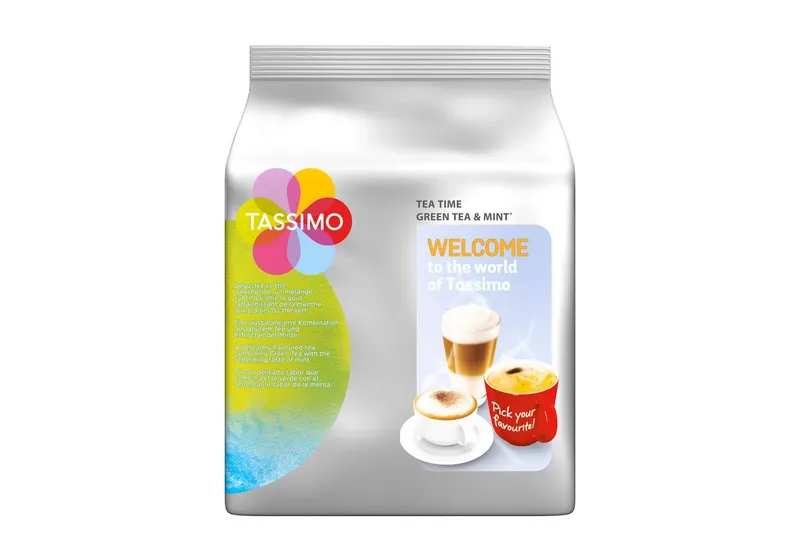 Tassimo Tassimo Tee Kapseln Tea Time Grüner Tee Minze T Discs 5x16 Teekapseln, (Packung, 5er Pack) – Produktbild 5 von 5
